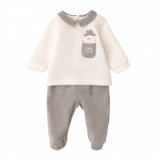 I DO σετ  βρεφικό 4.F002-0112 λευκό-γκρι